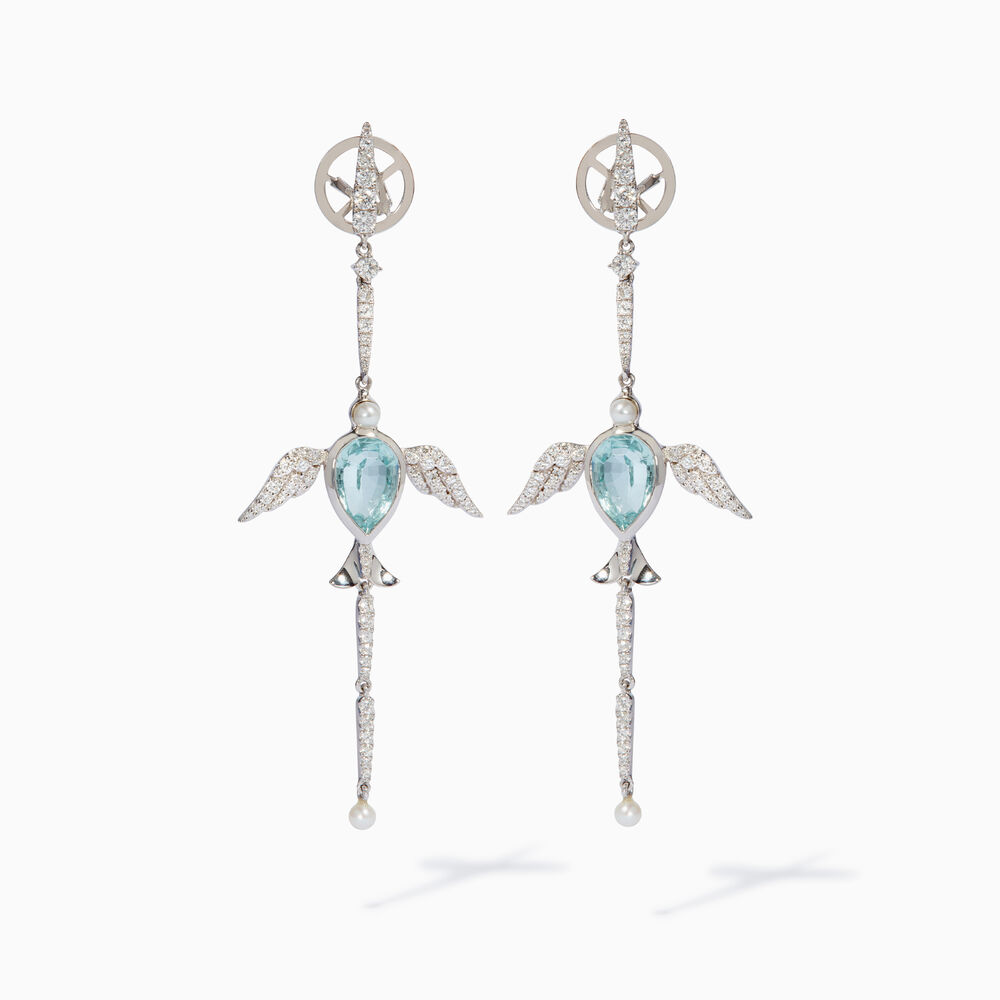 Annoushka x Temperley London 18ct White Gold Lovebirds Earrings | Annoushka jewelley