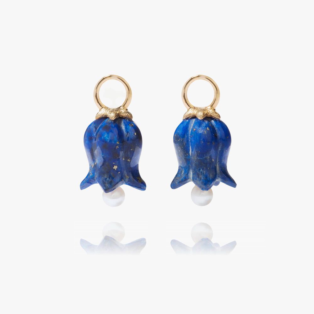 18ct Gold Lapis Lazuli Tulip Earring Drops | Annoushka jewelley