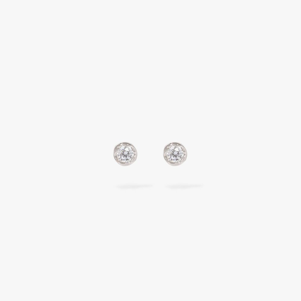 Love Diamonds 14ct White Gold Solitaire Small Stud Earring | Annoushka jewelley
