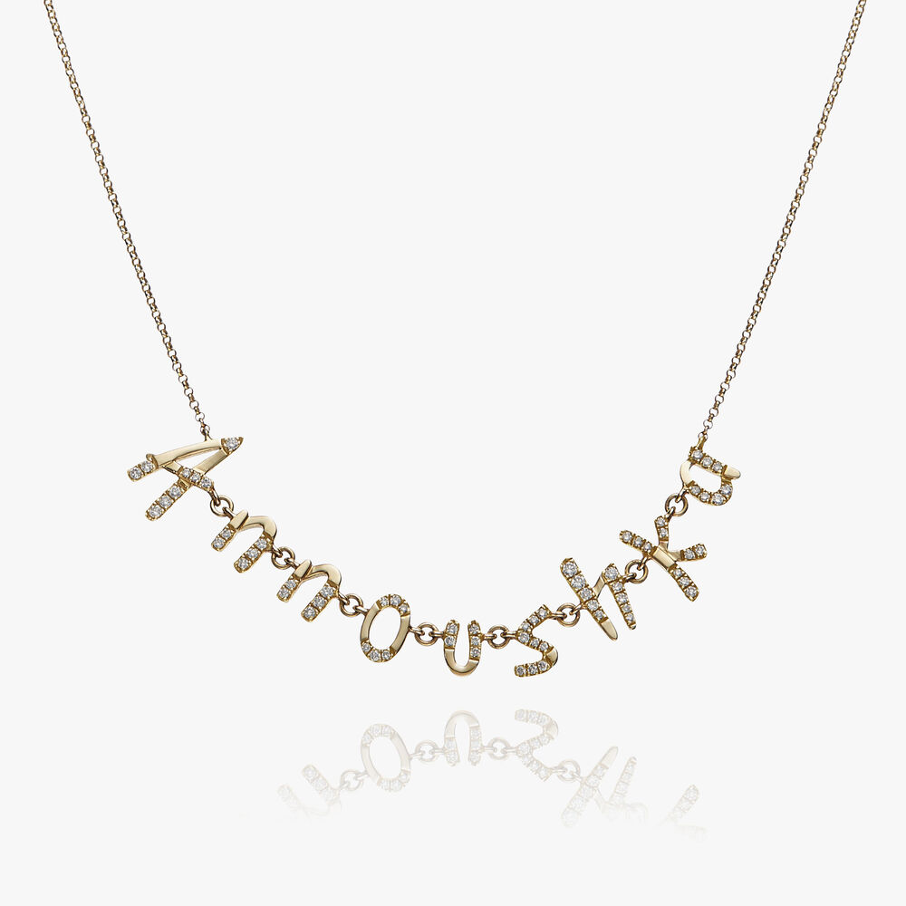 Personalised Gold Chain Letters Necklace | Annoushka jewelley