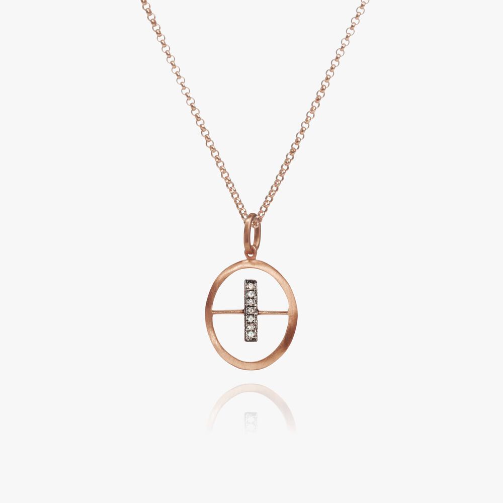 18ct Rose Gold Initial I Necklace | Annoushka jewelley