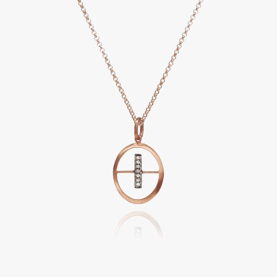 18ct Rose Gold Initial I Necklace