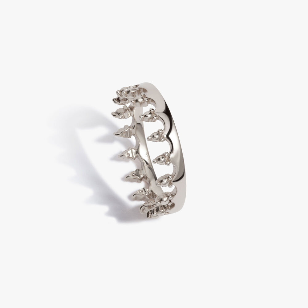 Crown 18ct White Gold Ring | Annoushka jewelley