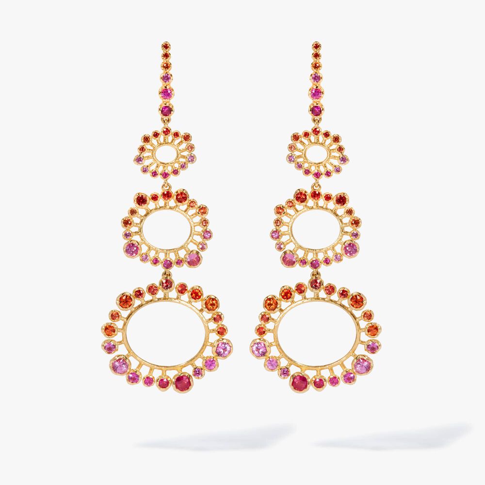 Hidden Reef 18ct Gold Sapphire Earrings | Annoushka jewelley