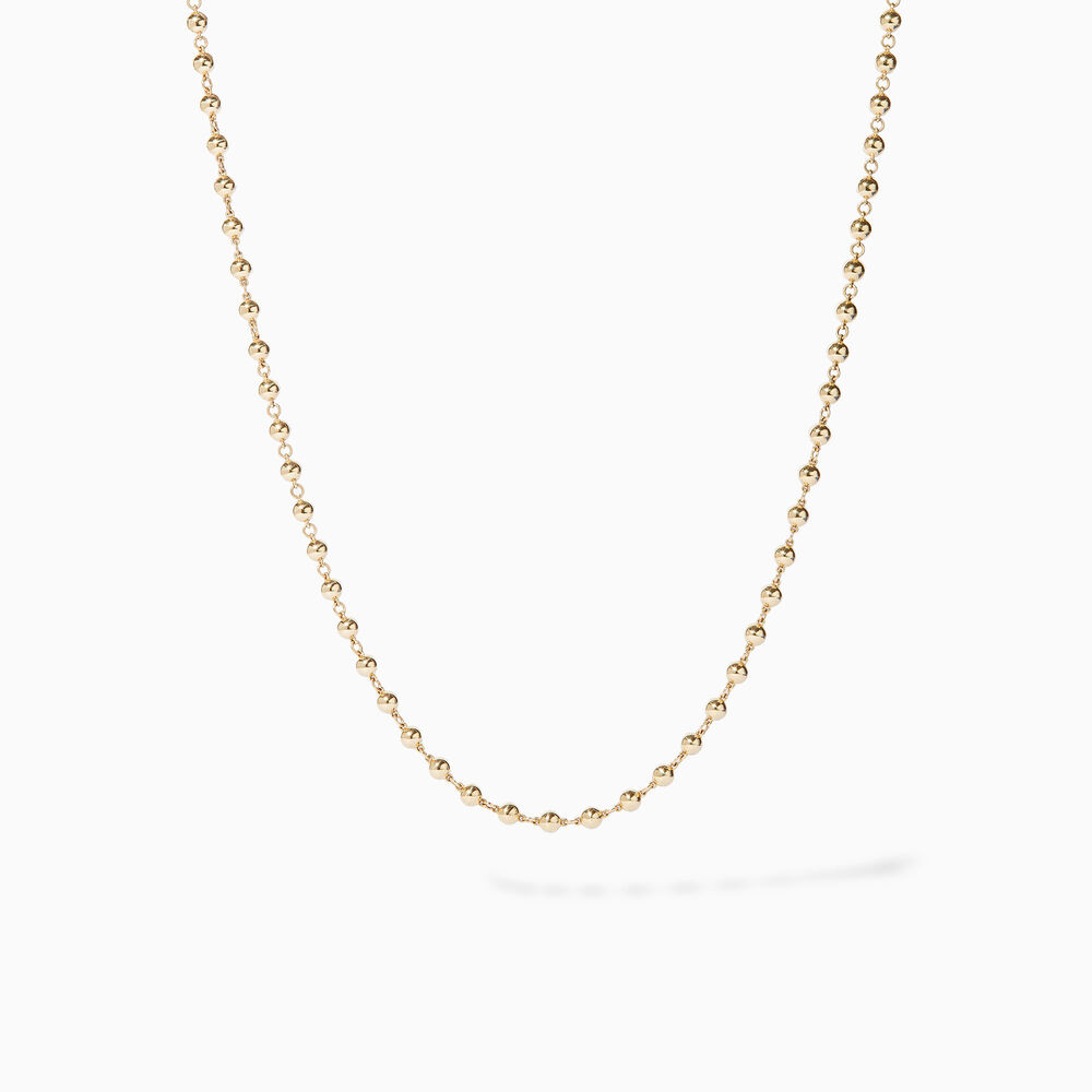 18ct Yellow Gold Lattice Ball Chain Necklace | Annoushka jewelley