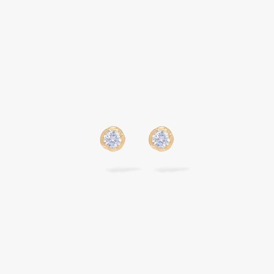 Love Diamonds 14ct Gold Solitaire Small Stud Earrings | Annoushka jewelley