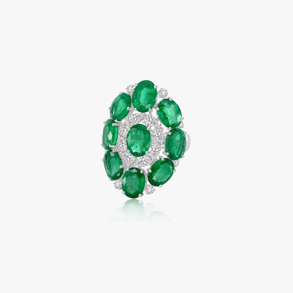 Sutra Emerald & Diamond Ring | Annoushka jewelley