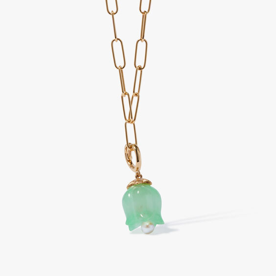 Tulips 18ct Yellow Gold Jade Necklace
