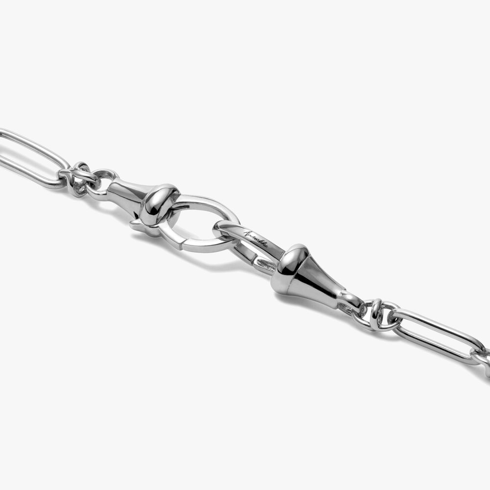 Knuckle 14ct White Gold Classic Chain Bracelet | Annoushka jewelley