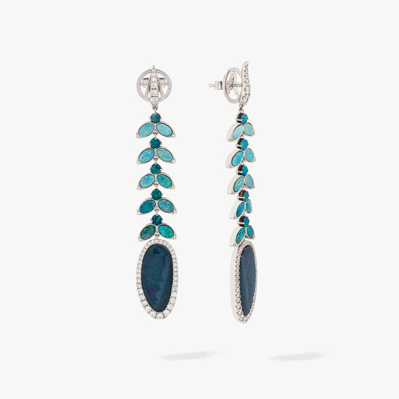 Aurora 18ct Gold and Opal Doublet Drop Earrings