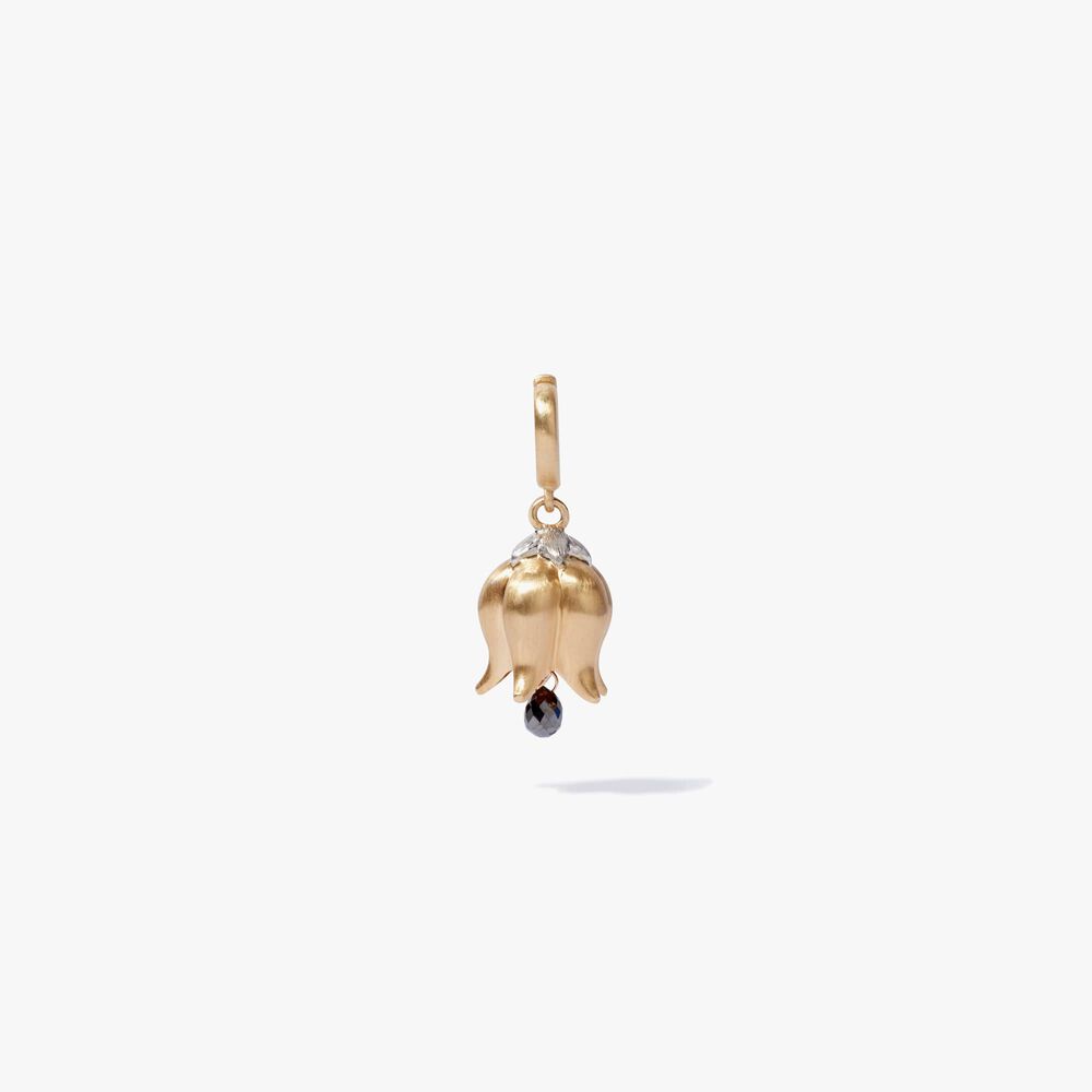 18ct Yellow Gold & Diamond Tulip Charm Pendant | Annoushka jewelley