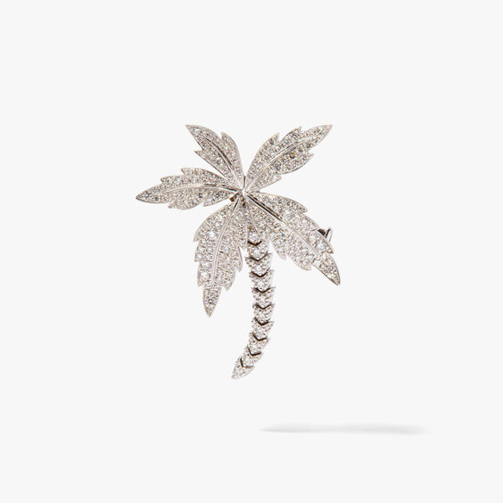 Mythology 18ct White Gold African Palm Tree Pendant Brooch 