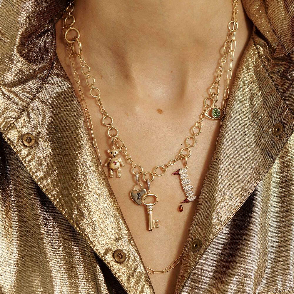 Mythology 18ct Gold & Diamond Love Heart Charm | Annoushka jewelley