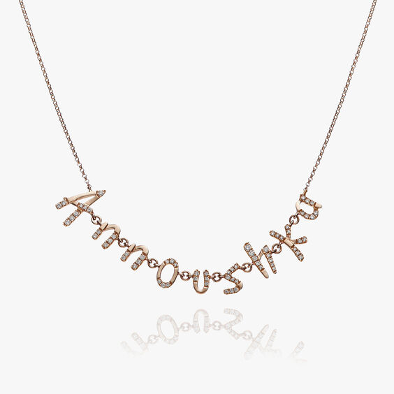 Personalised Rose Gold Chain Letters Necklace