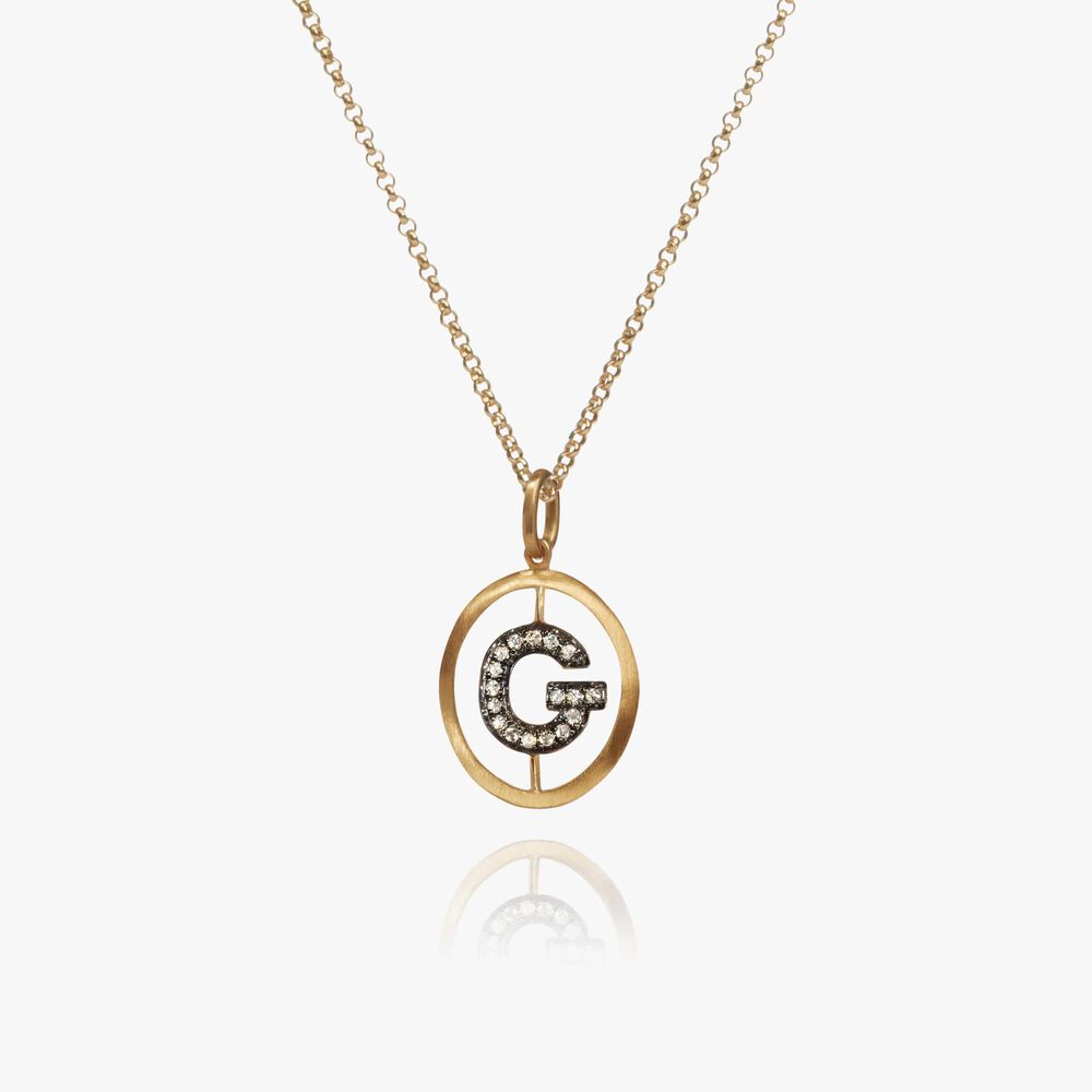 18ct Gold Diamond Initial G Necklace | Annoushka jewelley