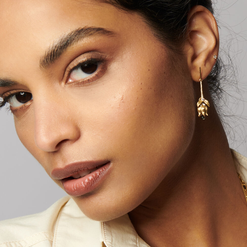 Love Diamonds 14ct Gold Solitaire Medium Stud Earring | Annoushka jewelley