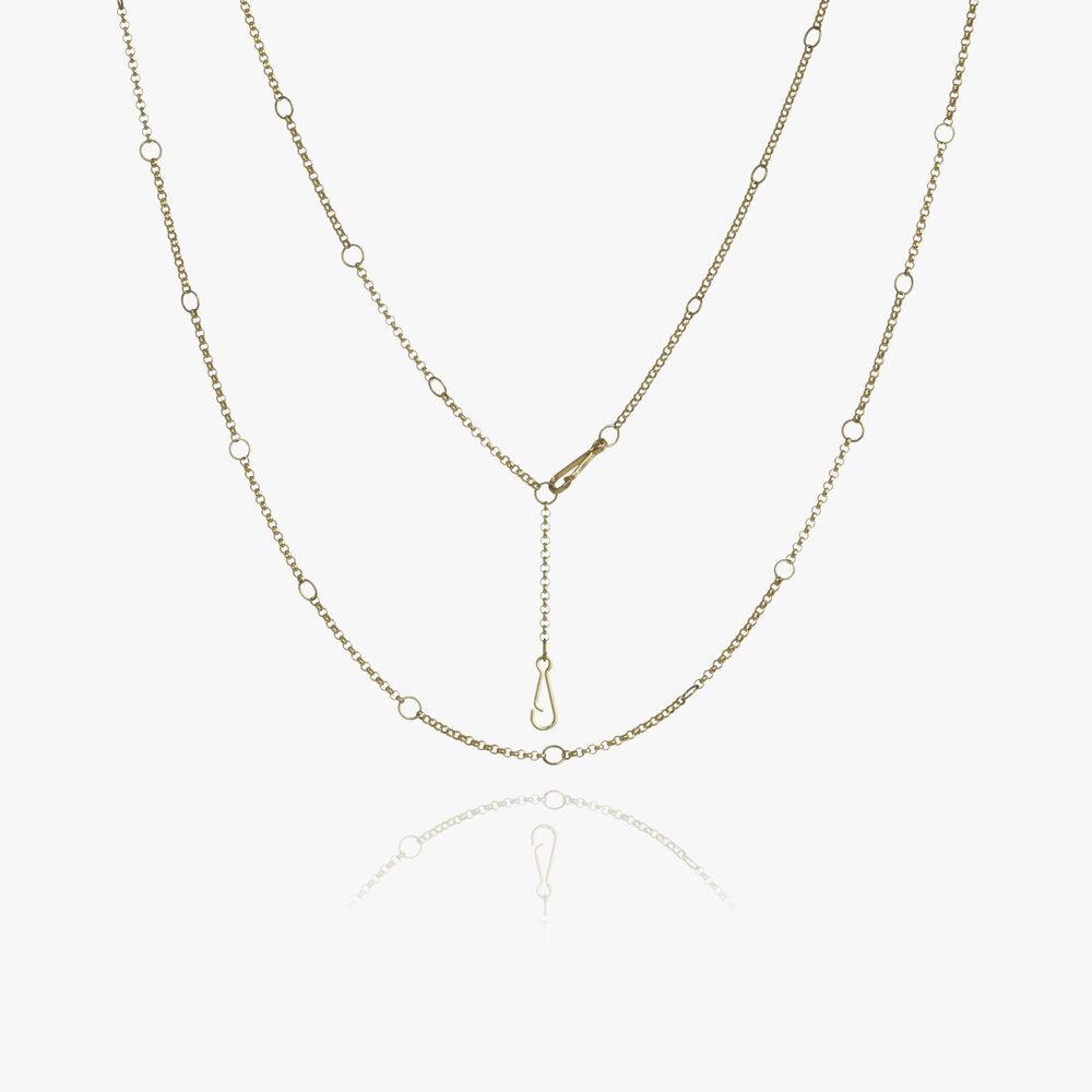 Hoopla 14ct Yellow Gold Short Chain Necklace | Annoushka jewelley