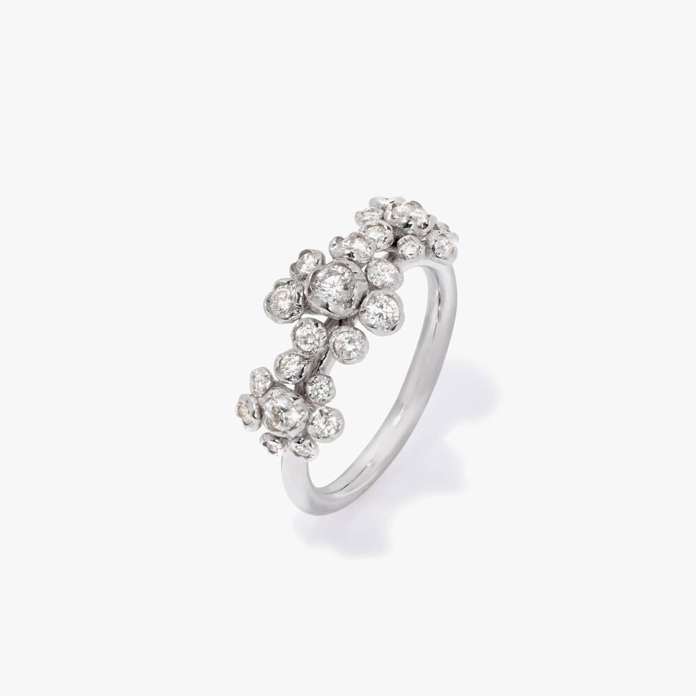 Marguerite 18ct White Gold Diamond Triple Ring | Annoushka jewelley