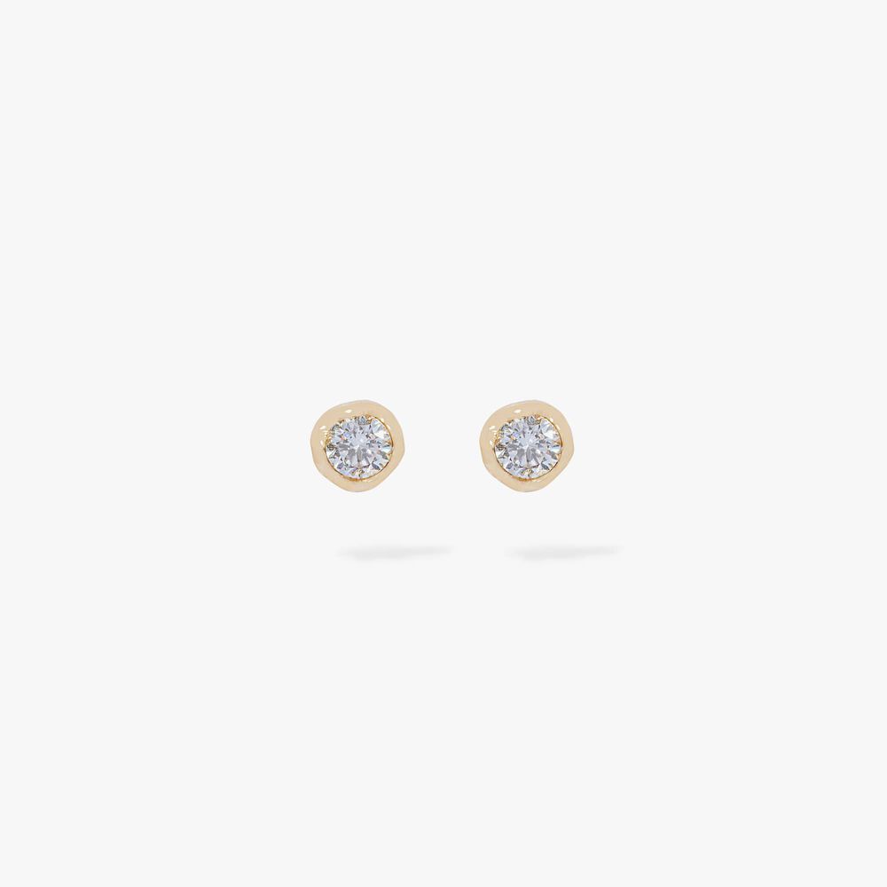 Love Diamonds 14ct Gold Solitaire Large Stud Earrings | Annoushka jewelley