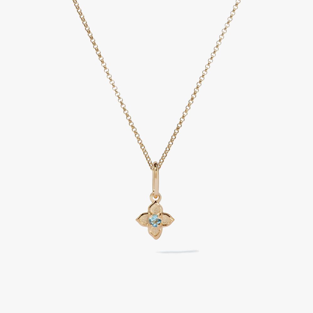 Tokens 14ct Gold Aquamarine Pendant | Annoushka jewelley