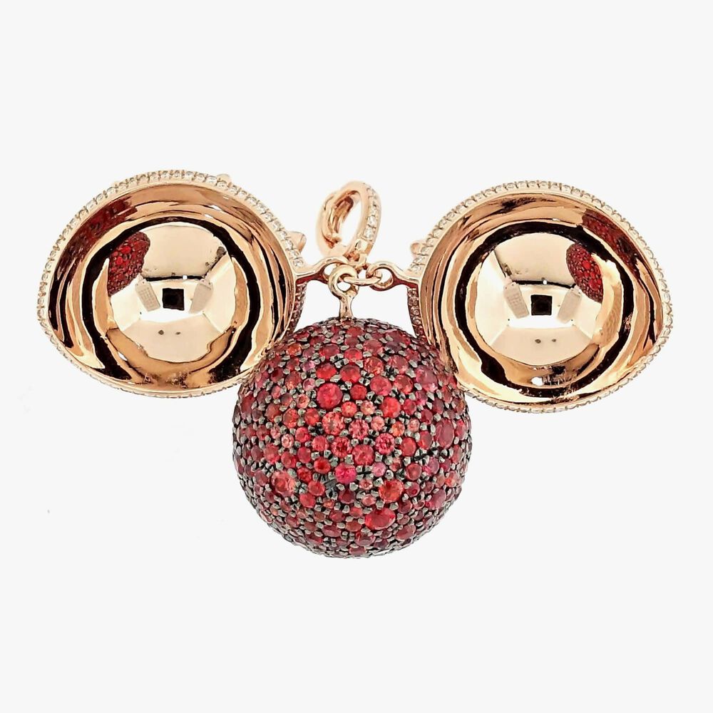 18ct Rose Gold and Sapphire Conker Seed Charm | Annoushka jewelley