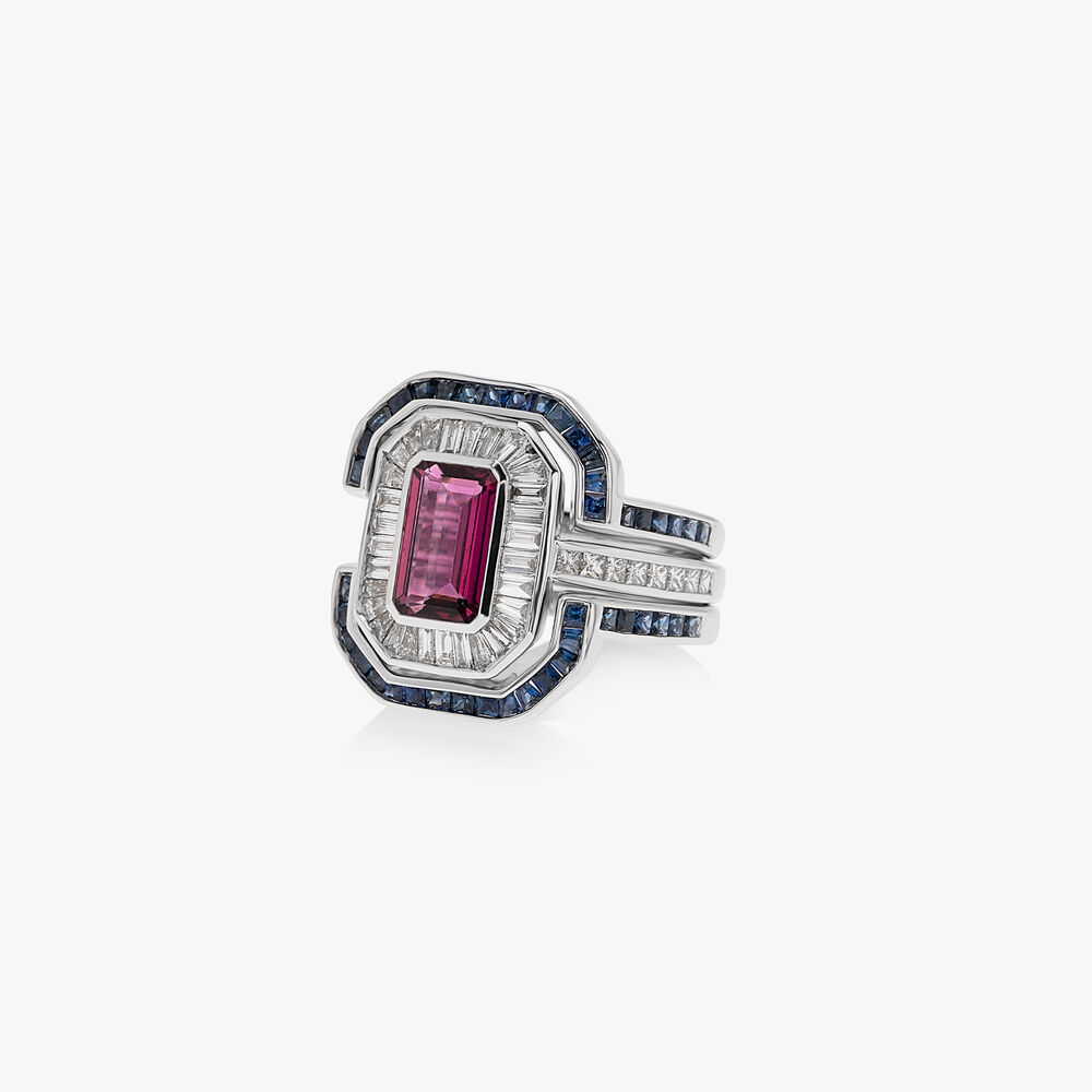 Venetian 18ct White Gold Pink Tourmaline & Diamond Ring | Annoushka jewelley