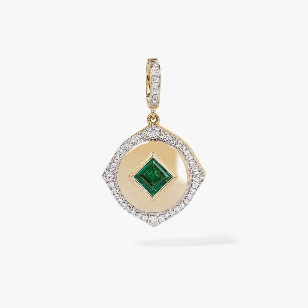 Lovelocket 18ct Gold Emerald May Birthstone Charm | Annoushka jewelley
