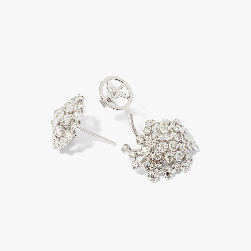 Marguerite 18ct White Gold Diamond Jacket Earrings | Annoushka jewelley