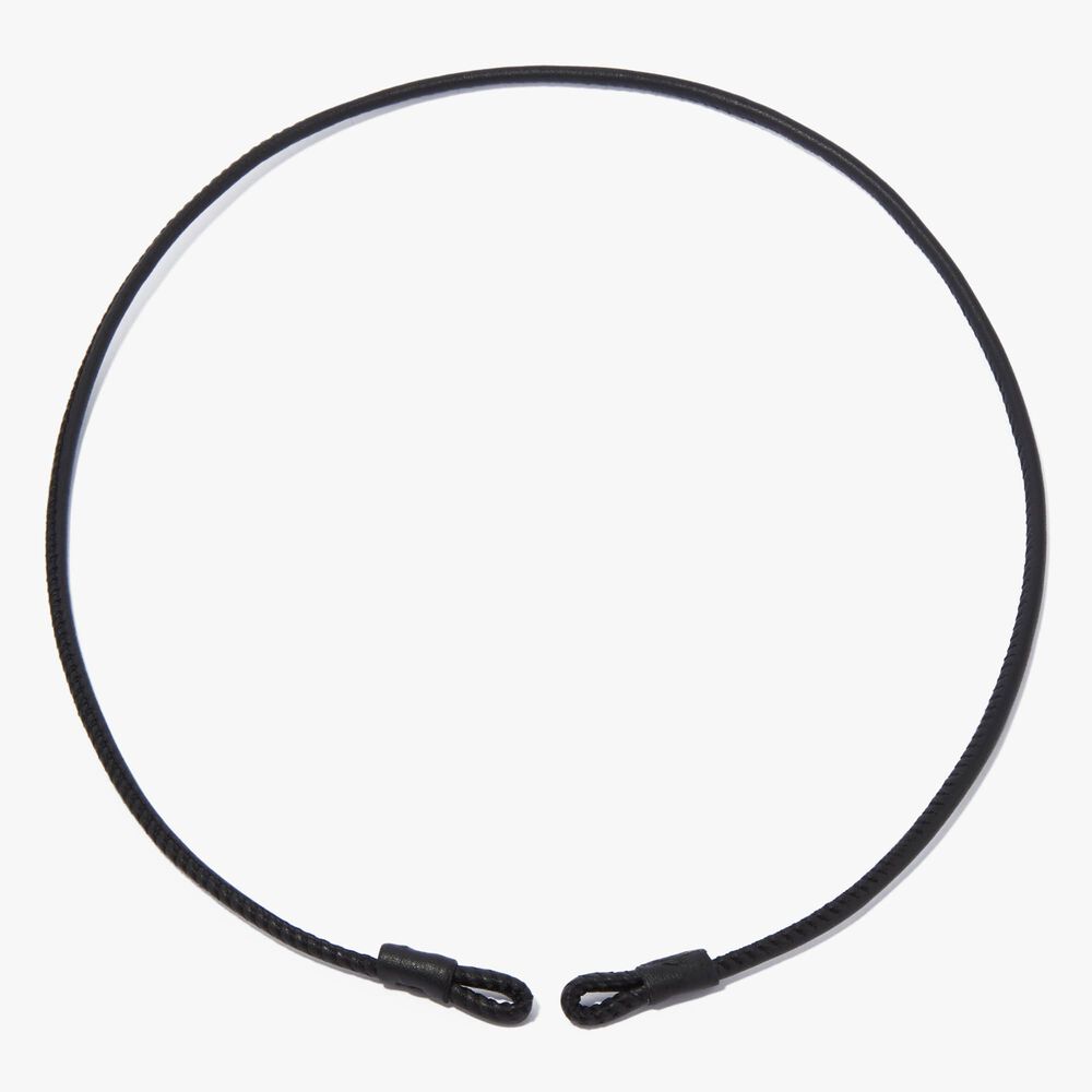 52cms Black Leather Necklace | Annoushka jewelley