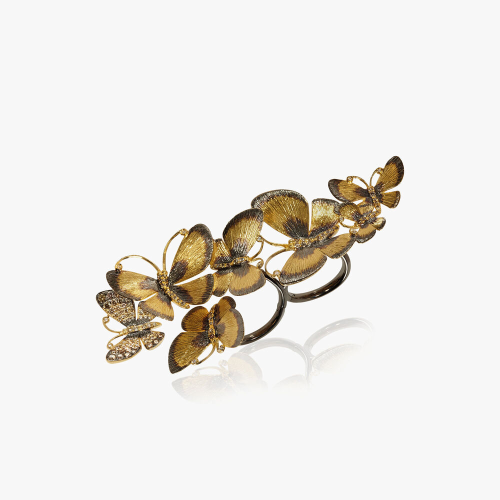 Butterflies 18ct Gold Diamond Cocktail Ring | Annoushka jewelley