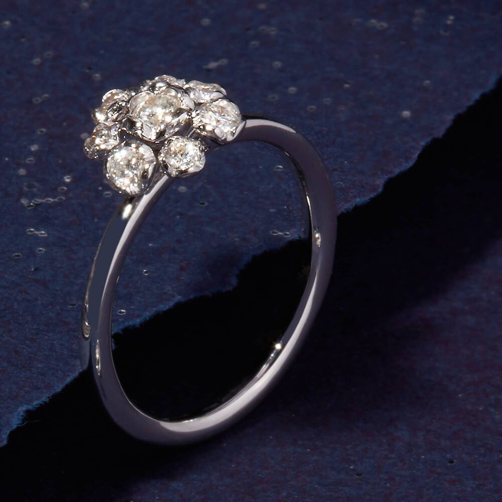 Marguerite 18ct White Gold Diamond Large Ring | Annoushka jewelley