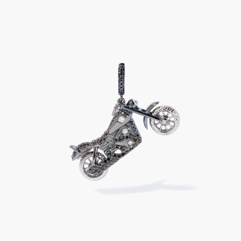 Annoushka x Mr Porter 18ct White Gold Motorbike Charm Pendant | Annoushka jewelley