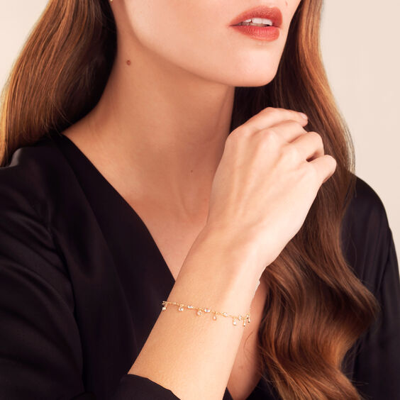 Nectar 18ct Gold White Sapphire Bracelet | Annoushka jewelley