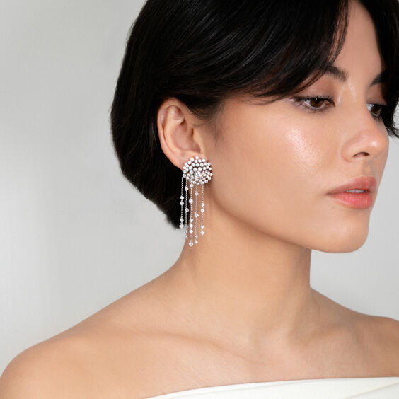 Marguerite 18ct White Gold Diamond Earrings