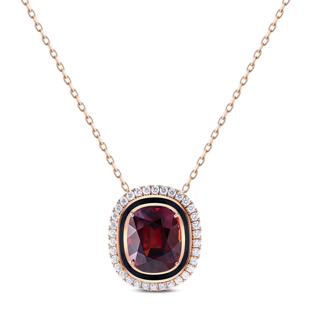 Atelier Spitaleri 18ct Rose Gold Spessartite Garnet & Diamond Necklace | Annoushka jewelley