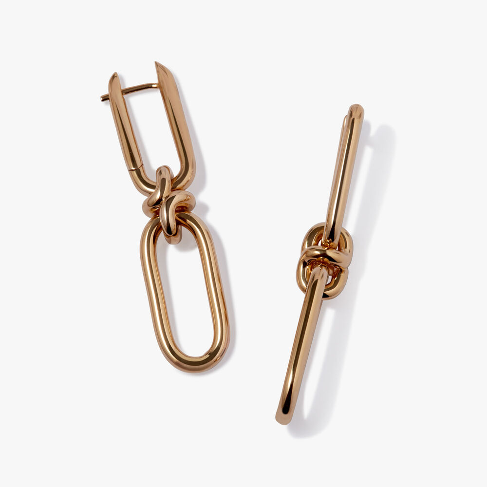 Knuckle 14ct Yellow Gold Double Hoop Earrings | Annoushka jewelley