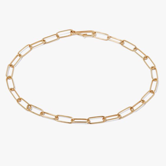 14ct Yellow Gold Large Mini Cable Chain Bracelet