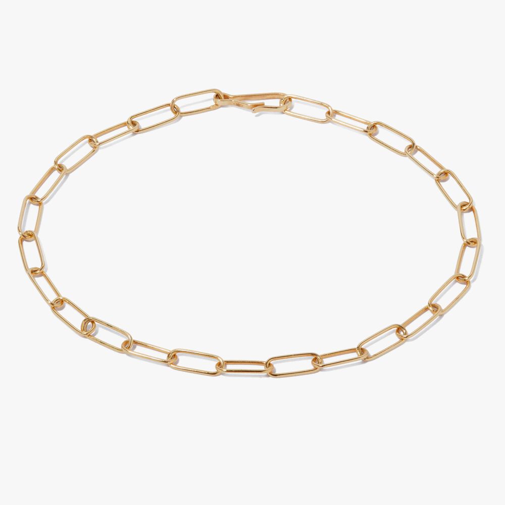 14ct Yellow Gold Large Mini Cable Chain Bracelet | Annoushka jewelley