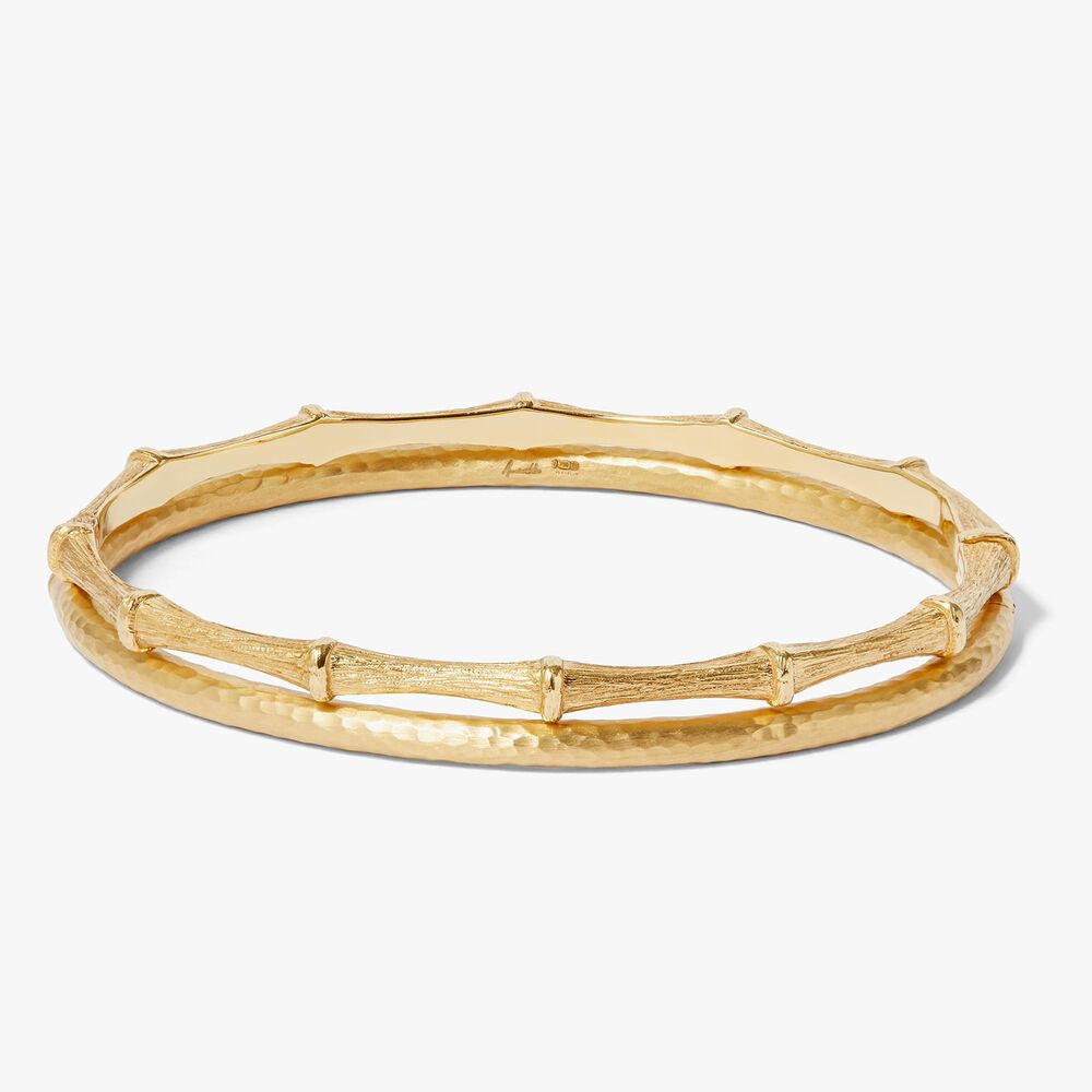 18ct Gold Organza and Bamboo Bangle | Annoushka jewelley
