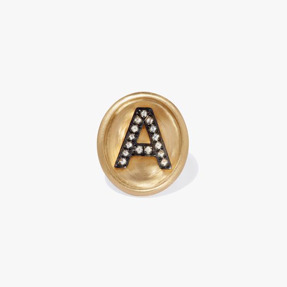 18ct Gold Diamond Initial A Face | Annoushka jewelley
