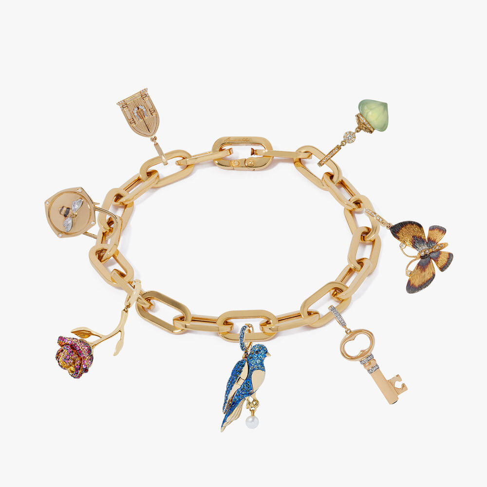 18ct Gold & Diamond Dreamer Charm Bracelet | Annoushka jewelley