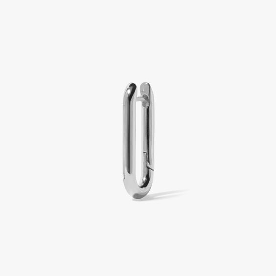 Knuckle 14ct White Gold Hoop Earring