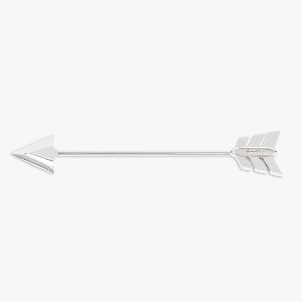 Flight 18ct White Gold Arrow Diamond Tie Pin | Annoushka jewelley