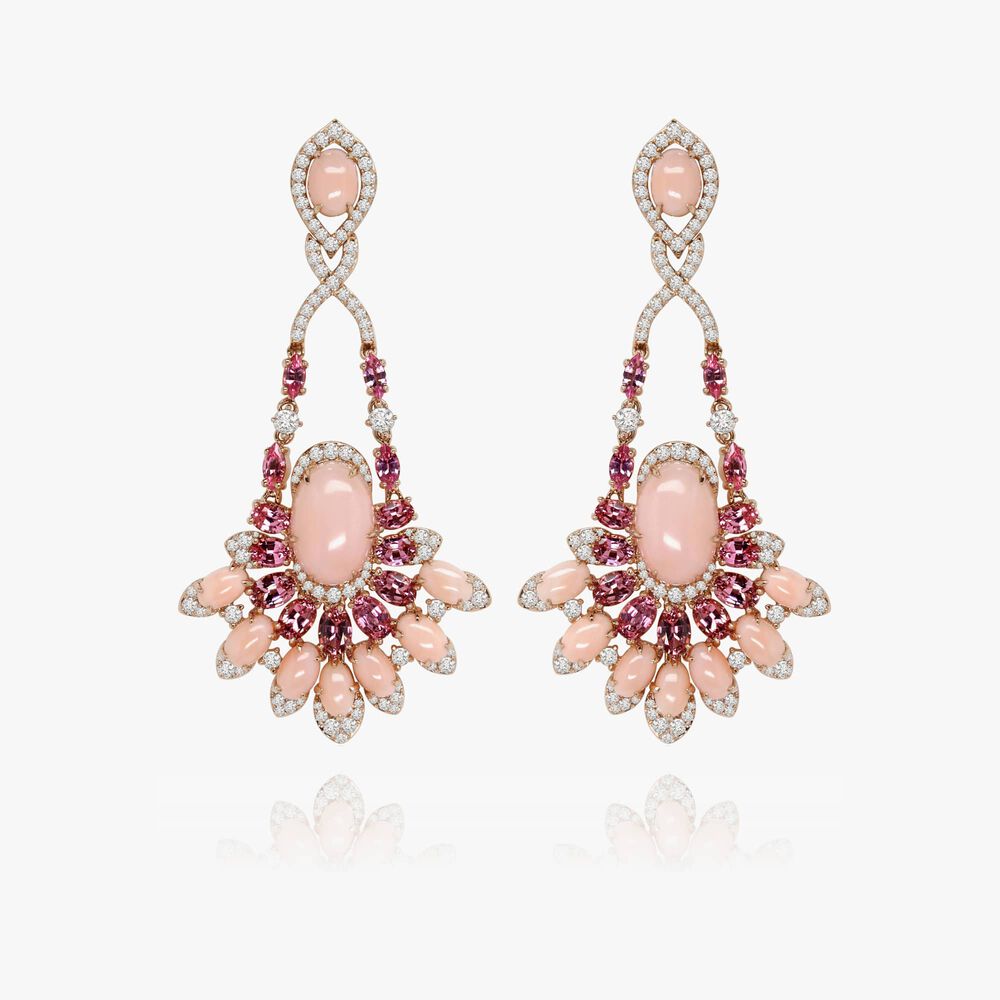 Sutra Pink Opal Diamond Earrings | Annoushka jewelley