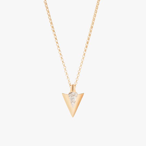 Flight 18ct Yellow Gold Diamond Arrow Necklace