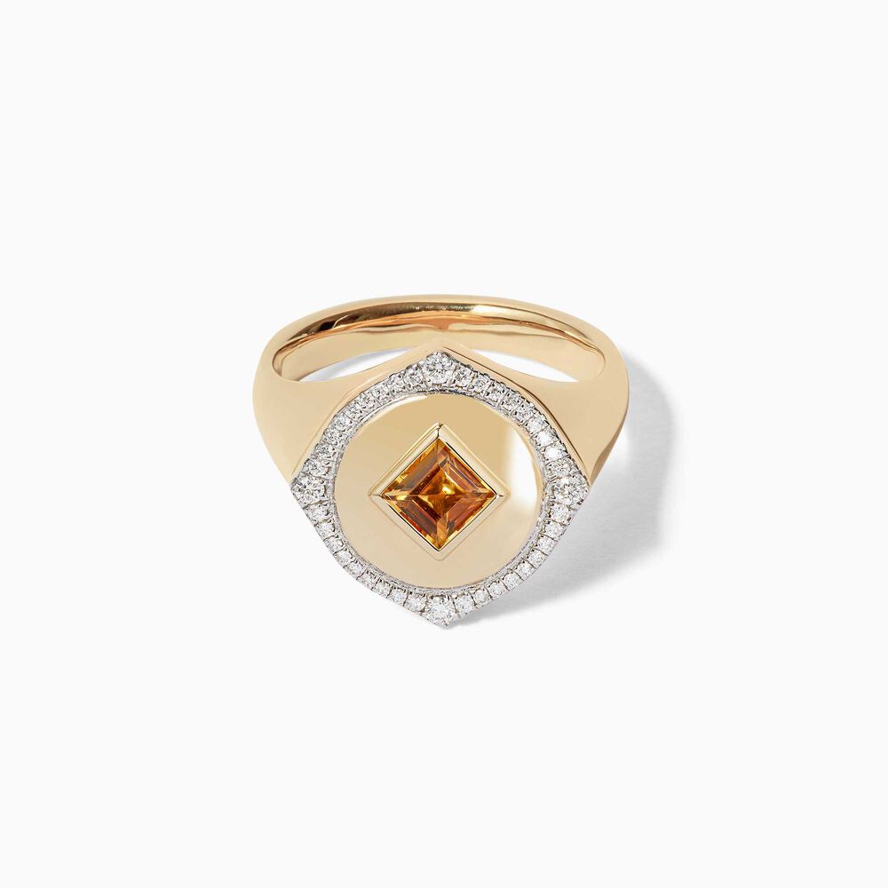 Lovelocket 18ct Gold Citrine November Birthstone Ring | Annoushka jewelley
