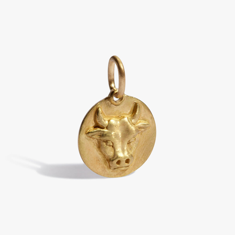 Zodiac 18ct Yellow Gold Taurus Pendant | Annoushka jewelley