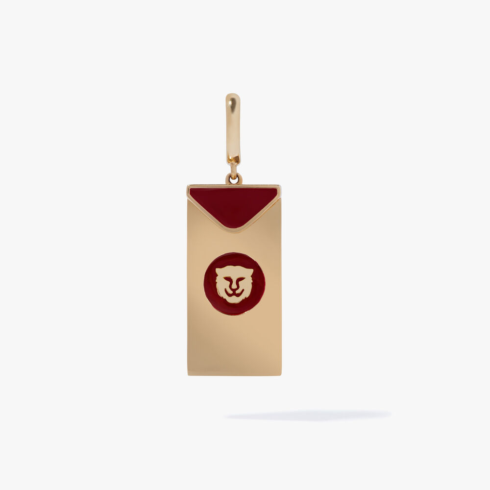 Mythology 18kt Gold Chinese Tiger Red Envelope Charm | Annoushka jewelley