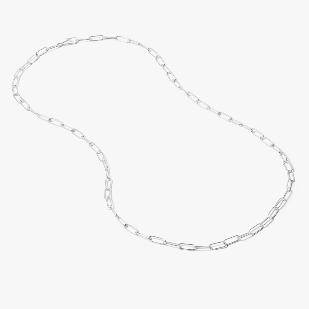 14ct White Gold Mini Short Cable Chain | Annoushka jewelley