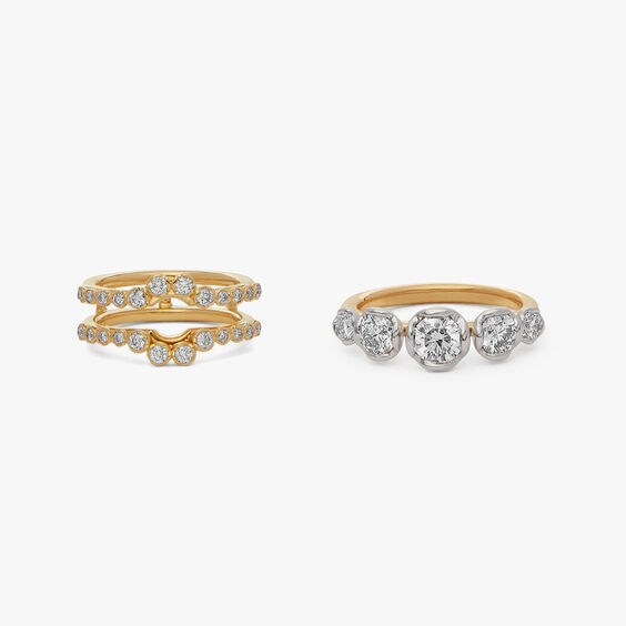 18ct Five Stone Diamond Engagement Jacket Ring